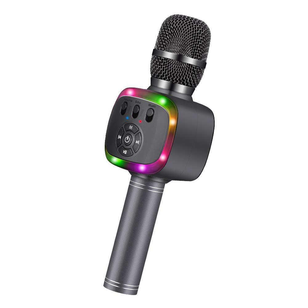 BONAOK Wireless Bluetooth Karaoke Microphone