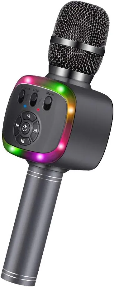 BONAOK Wireless Bluetooth Karaoke Microphone image indicator(2)