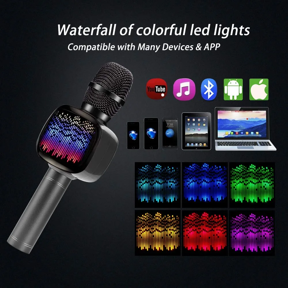 BONAOK Wireless Bluetooth Karaoke Microphone image indicator(5)