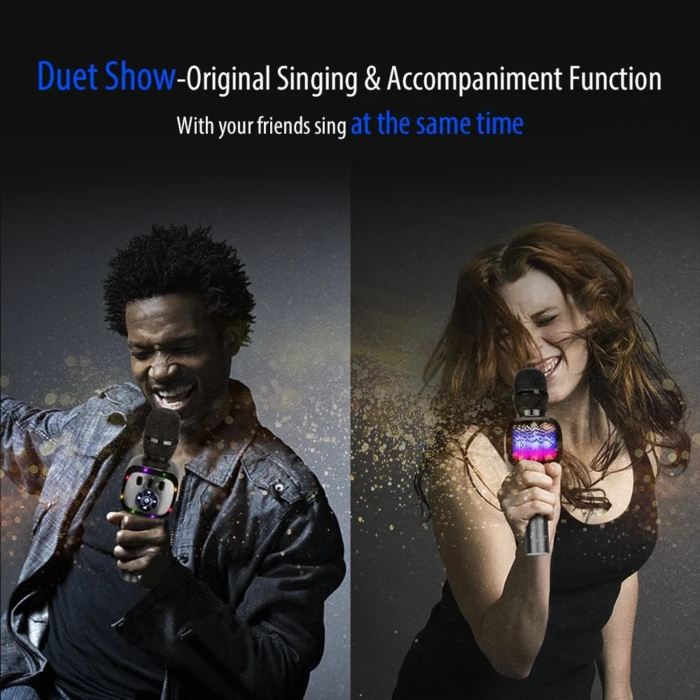 BONAOK Wireless Bluetooth Karaoke Microphone image indicator(7)