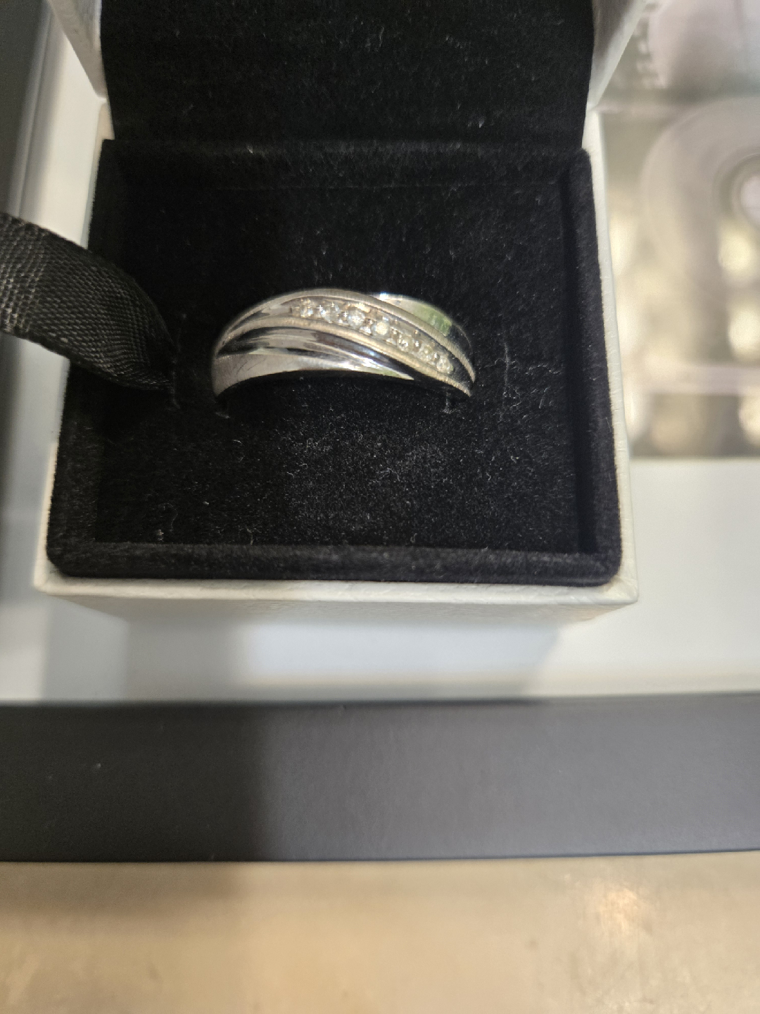 Silver Ring with Diamonds