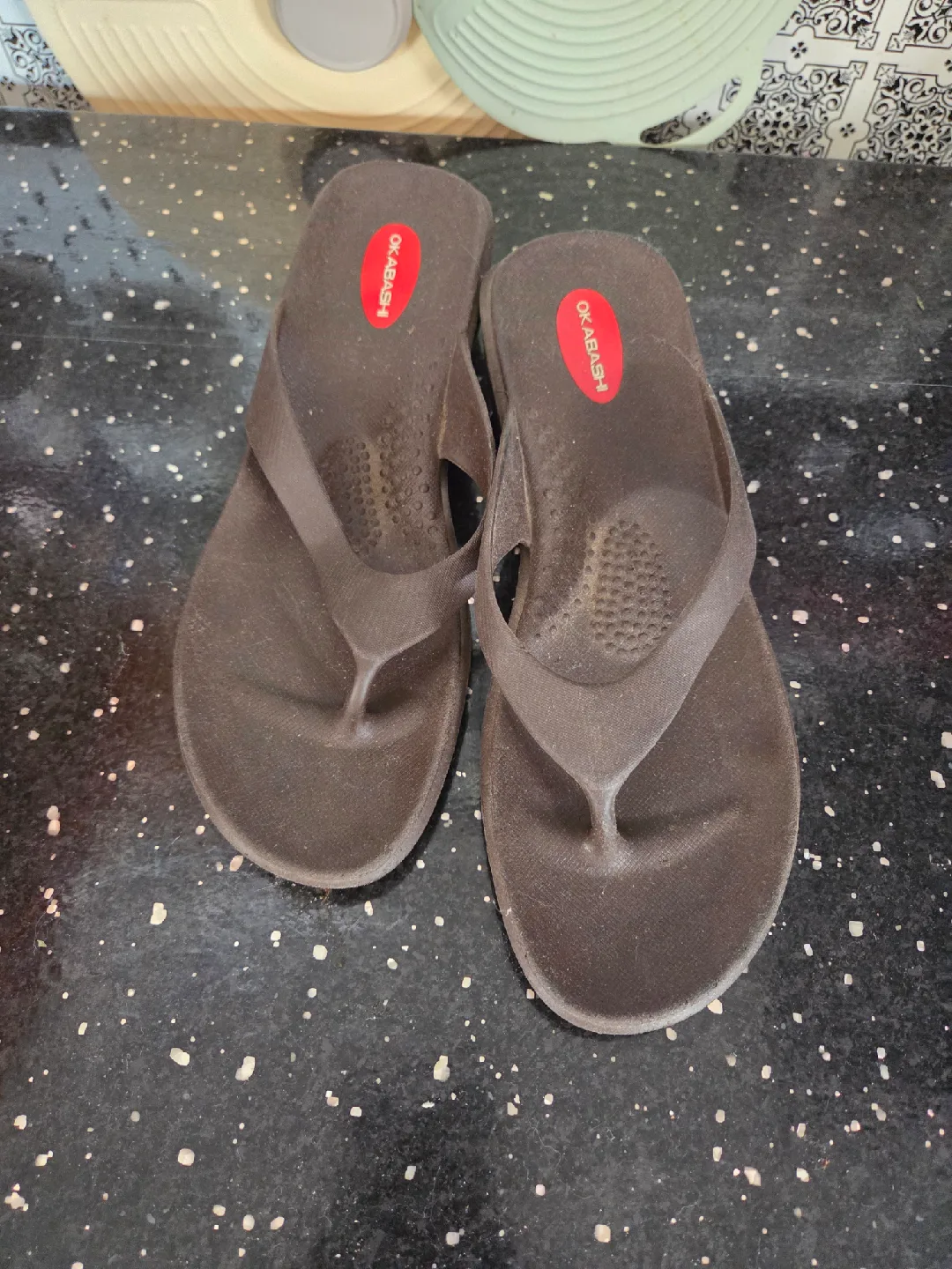 Okabashi Brown Flip Flops thumbnail