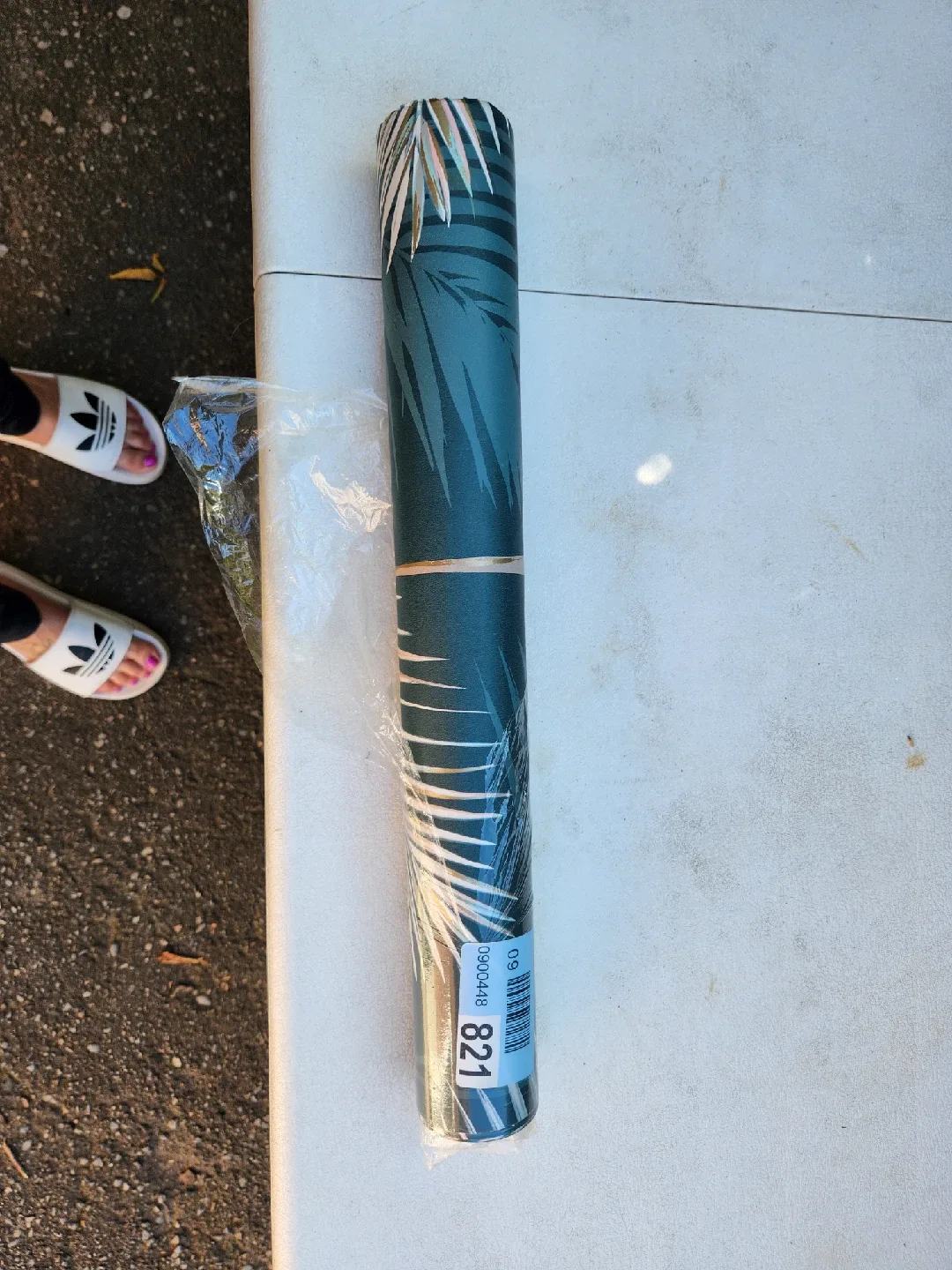 Tropical Palm Wallpaper Roll - Teal thumbnail