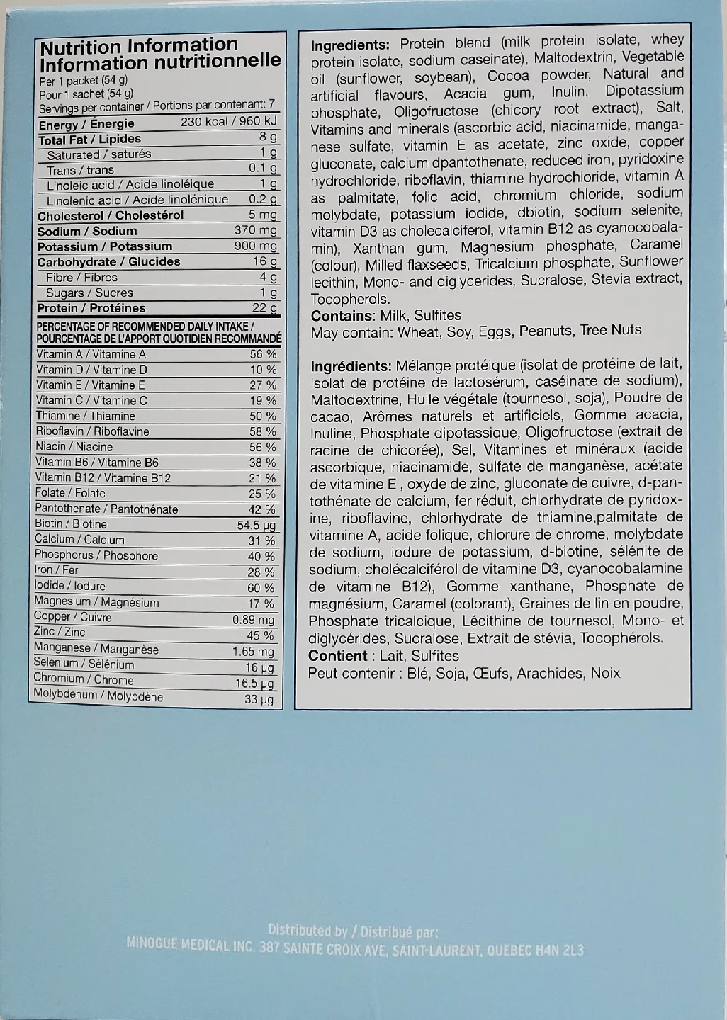 Medi-Meal Chocolate Meal Replacement Drink Mix (6pkgs in box) image indicator(3)