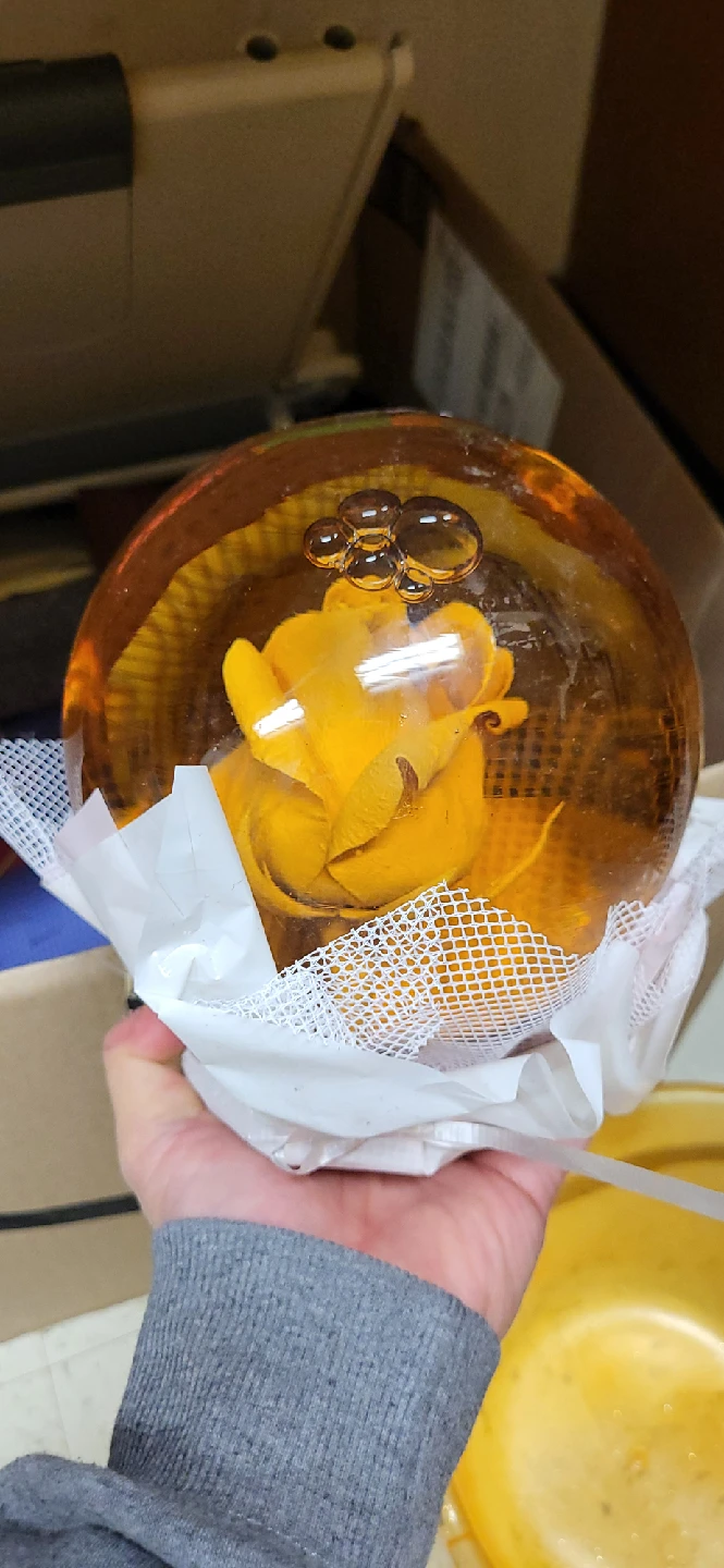 Rose in Resin Ball