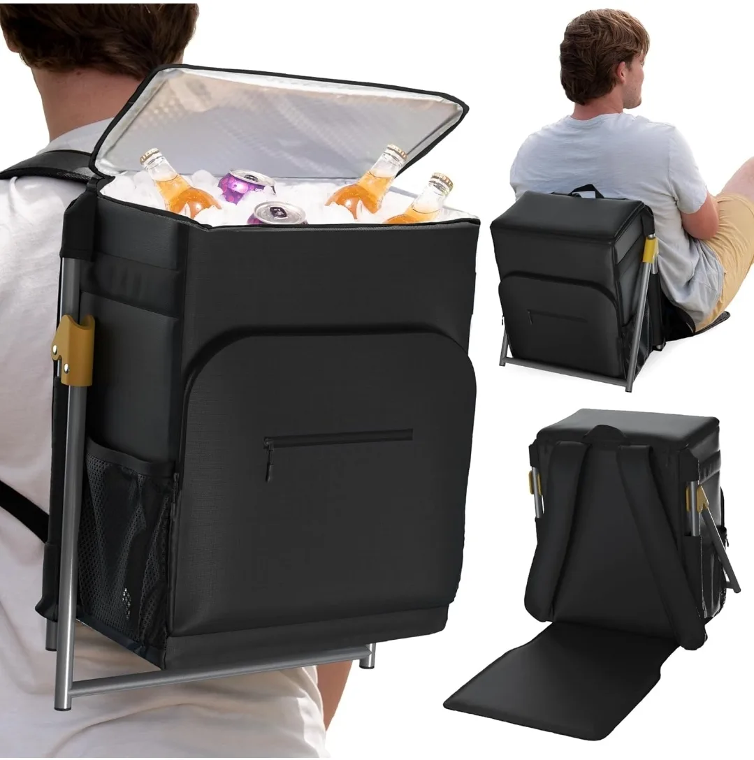 Backpack Cooler with Chair - Holds 40 Cans thumbnail