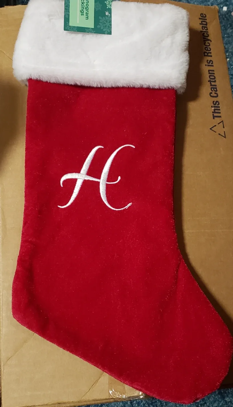 🥕 Monogram Christmas Stockings, 5 Total 🥕 thumbnail
