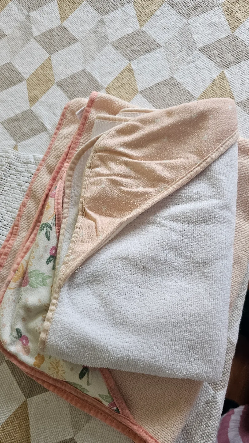 🥕2 Modern Baby Hooded Towel - Polyester image indicator(3)