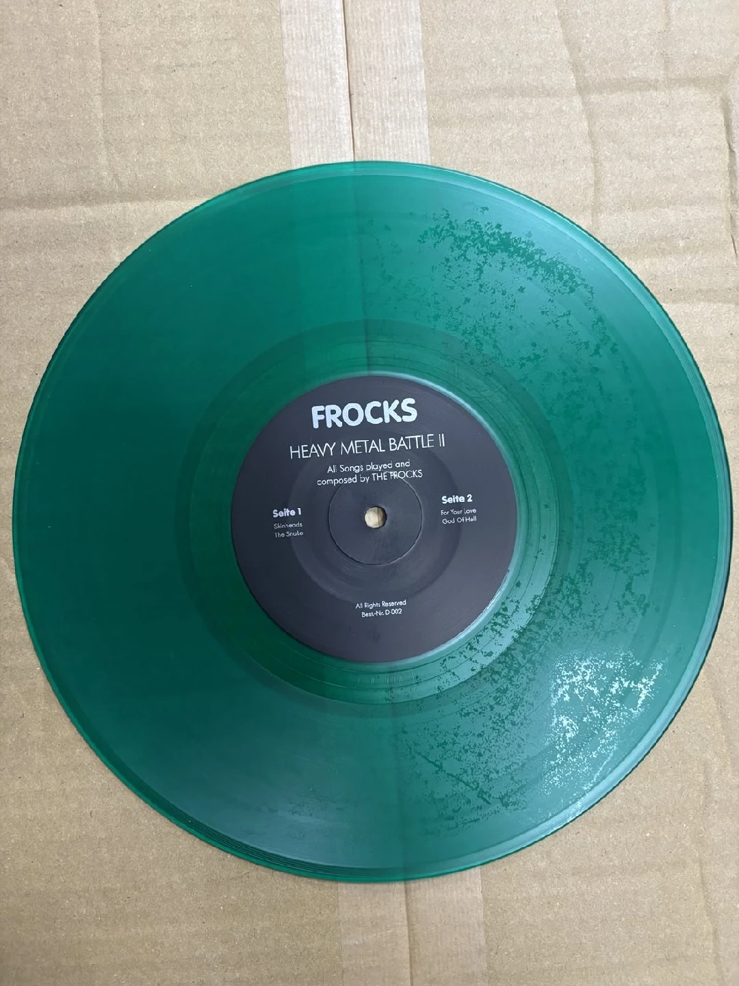 Froocks Heavy Metal Battle II Green Vinyl Record