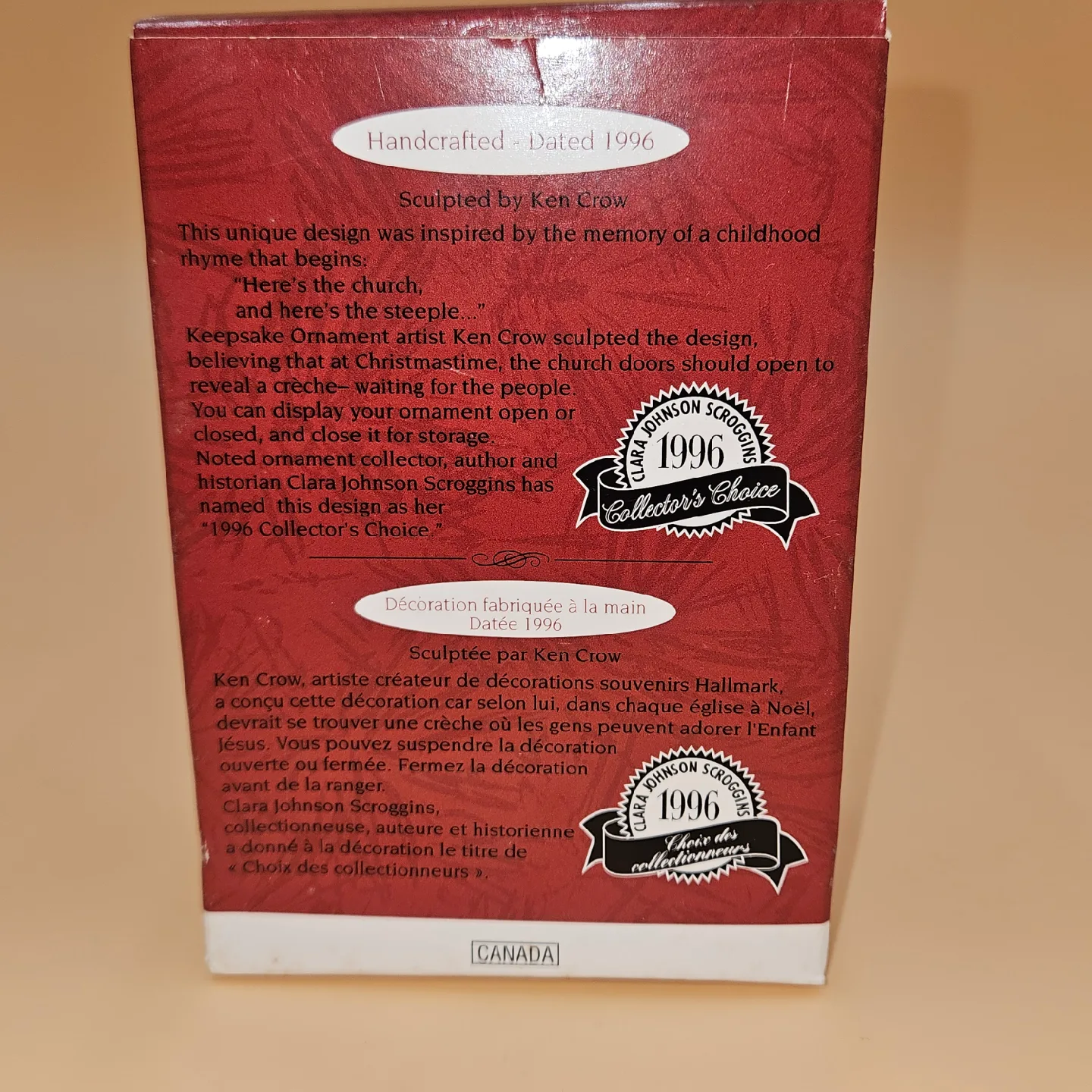 1996 Hallmark Ornament "Come All Ye Faithful" image indicator(2)