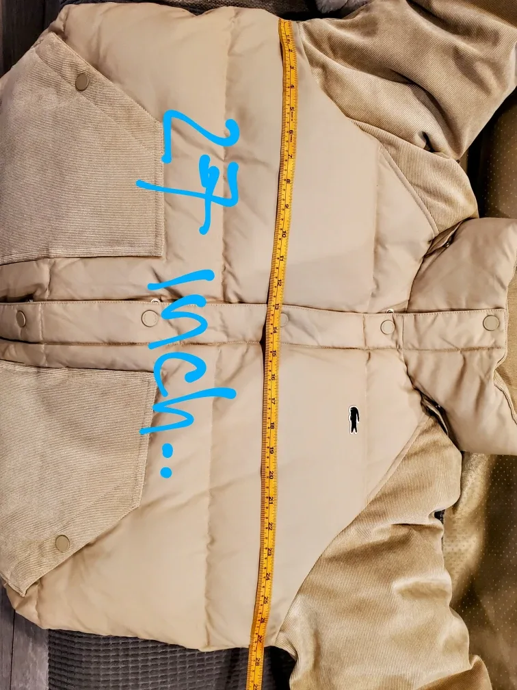 Lacoste LIVE Beige Corduroy Puffer Jacket - M/L image indicator(6)