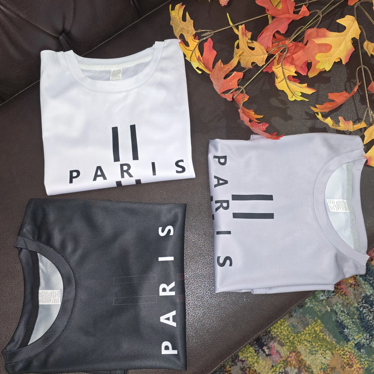 Paris T-shirts - White, Grey, Black