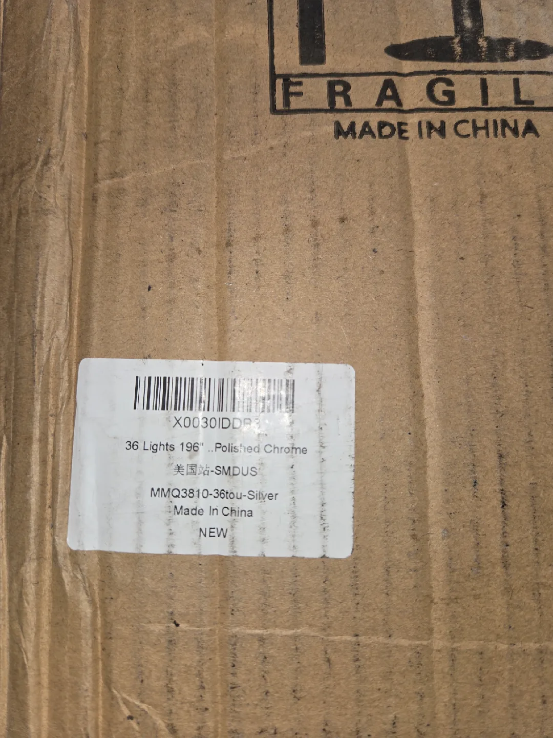 HAIXIANG 36-Lights Silver LED Crystal Chandelier image indicator(8)