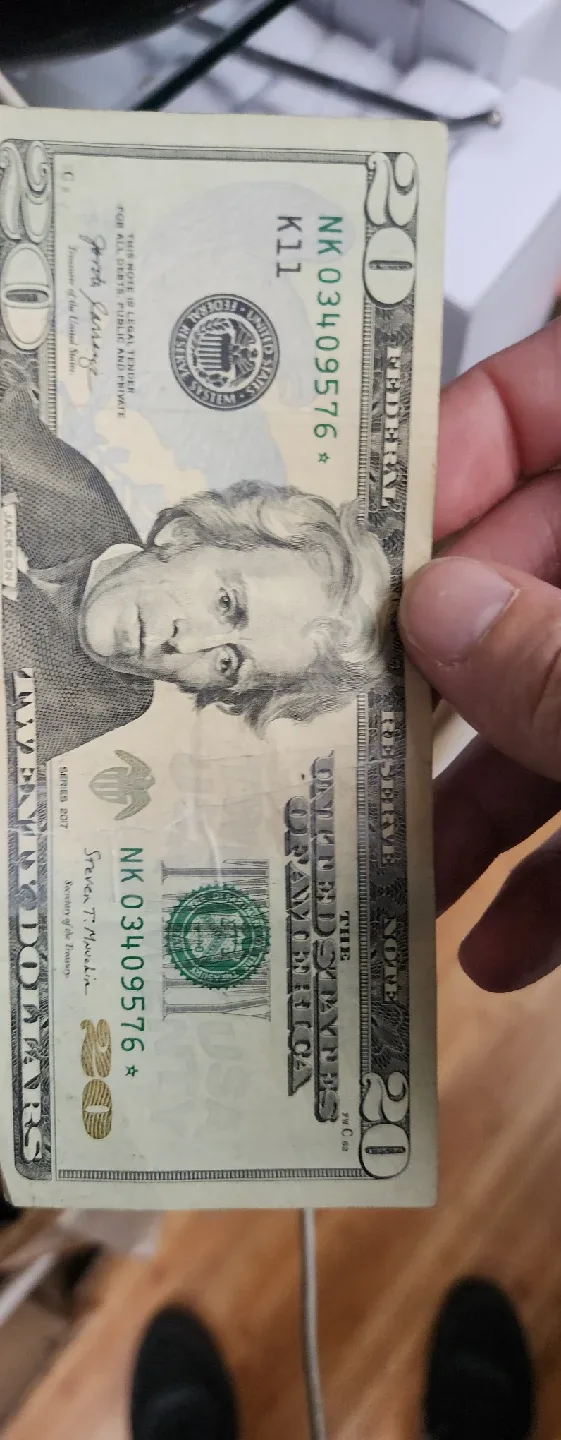 $20 US Dollar Bill *note SN 03409576* thumbnail
