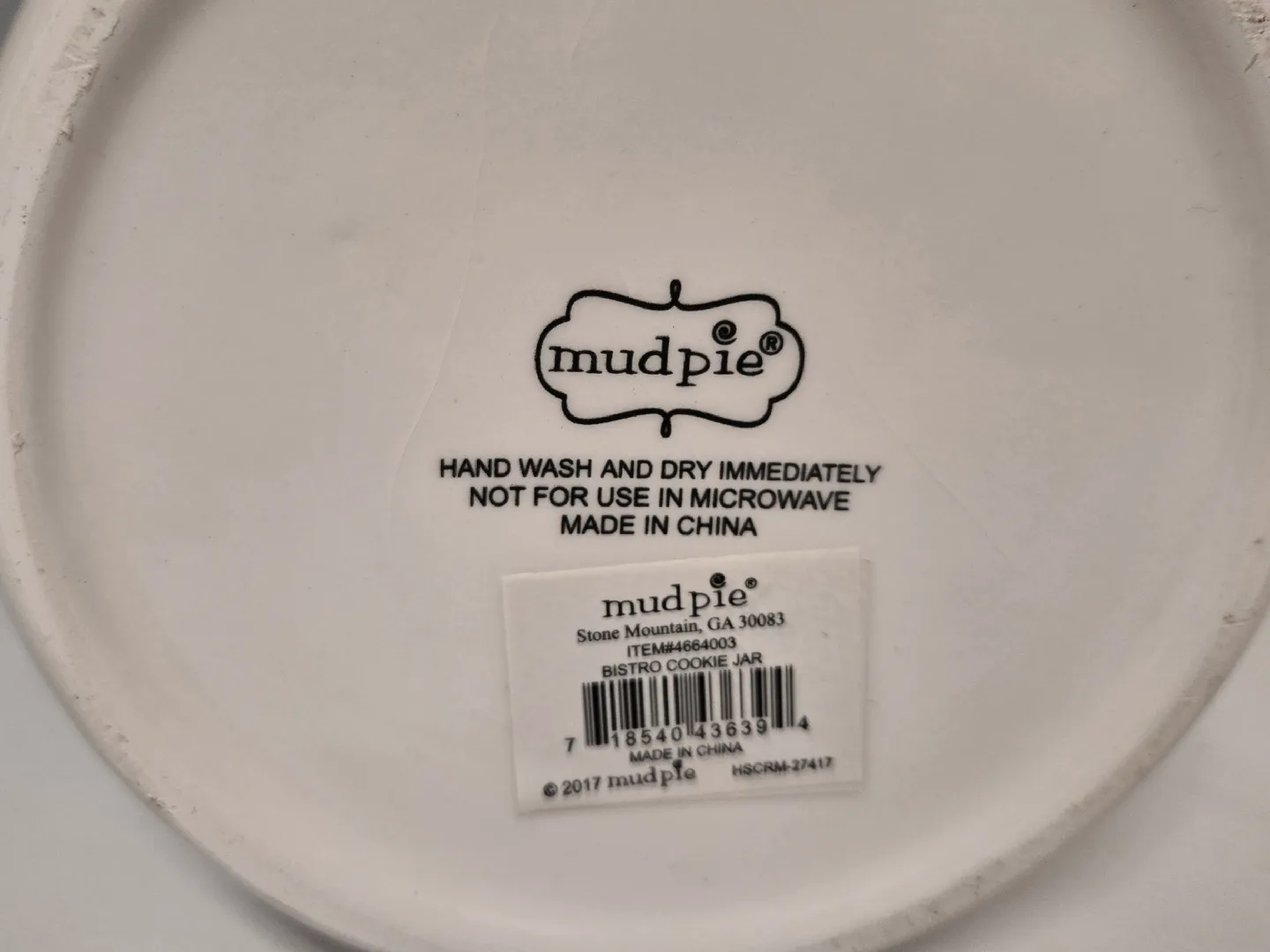 Mud Pie Vintage Inspired Farmhouse Cookie Jar 8.5” image indicator(8)