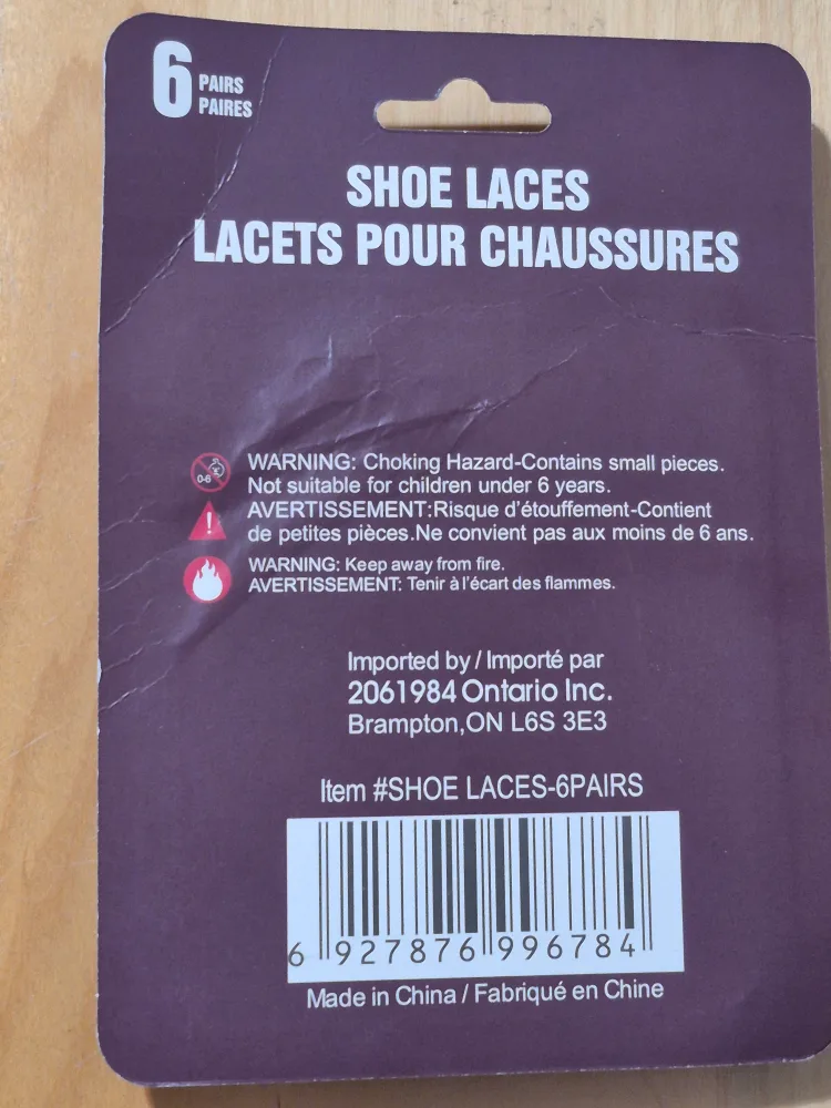 BNIP) 6 Pairs White Shoe Laces image indicator(2)