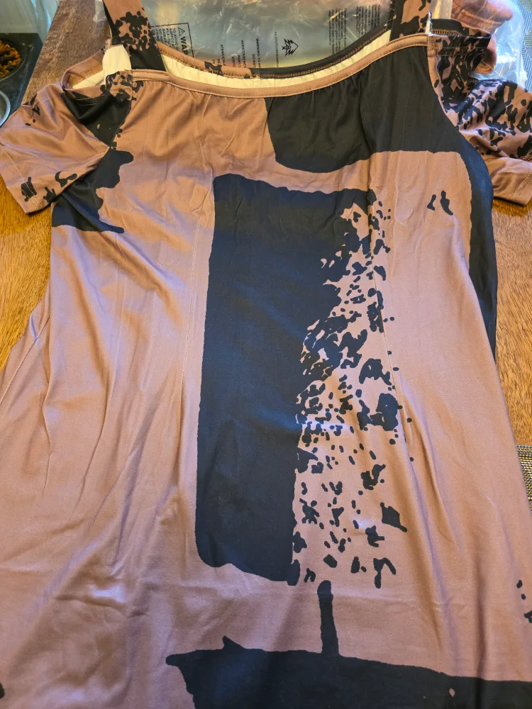 Abstract Print Dress - Size XL image indicator(3)