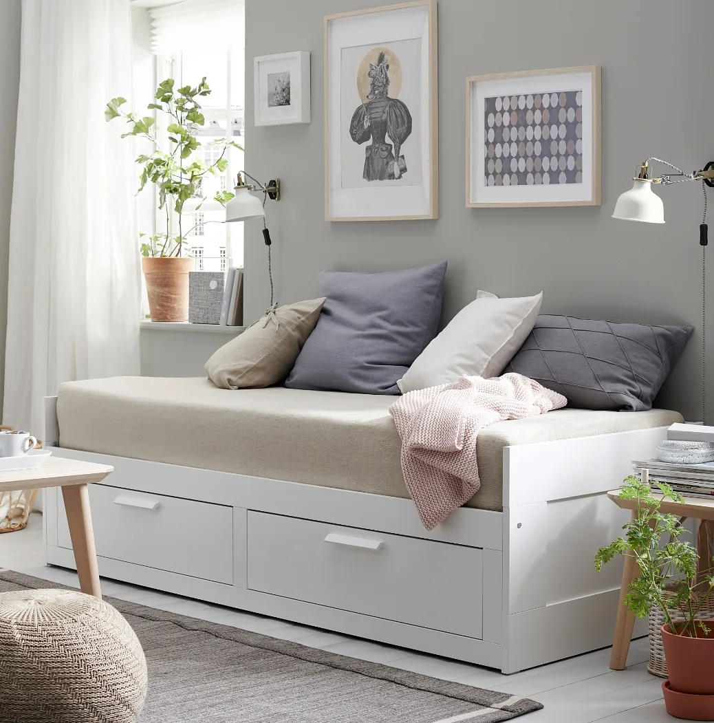 IKEA Brimnes Daybed with 2 Drawers - White image indicator(3)