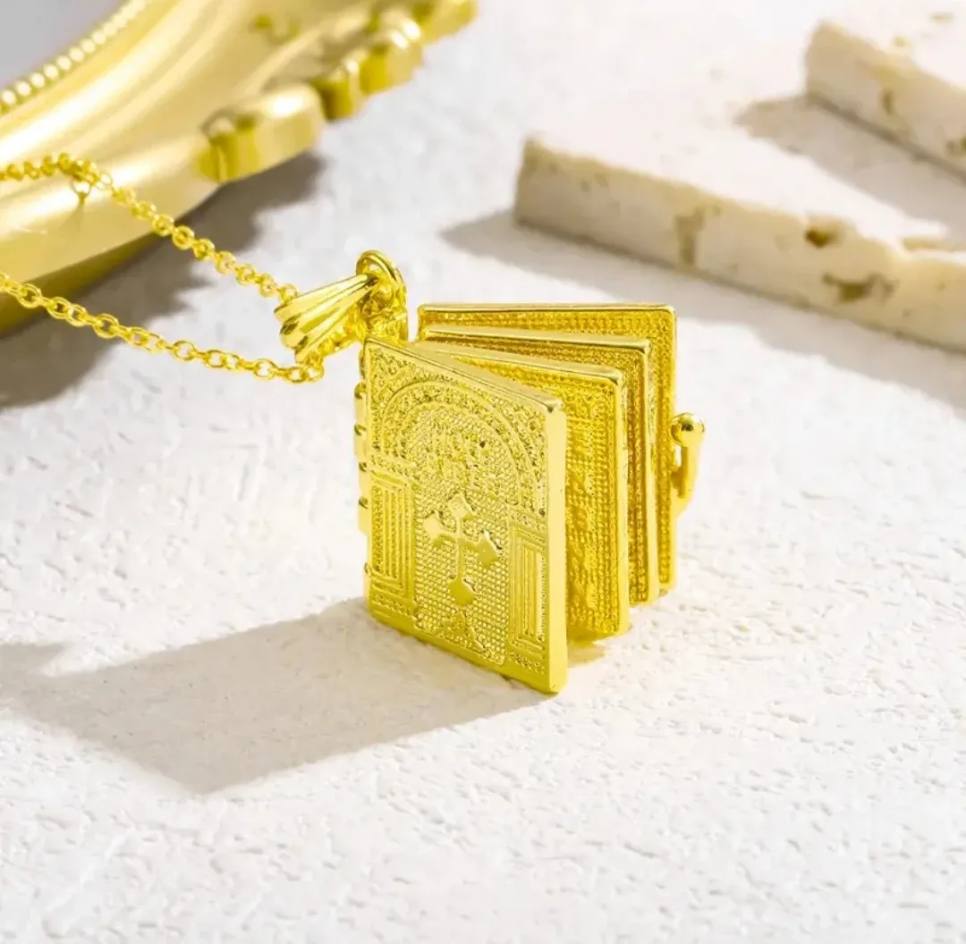 Gold Holy Bible  Necklace image indicator(8)