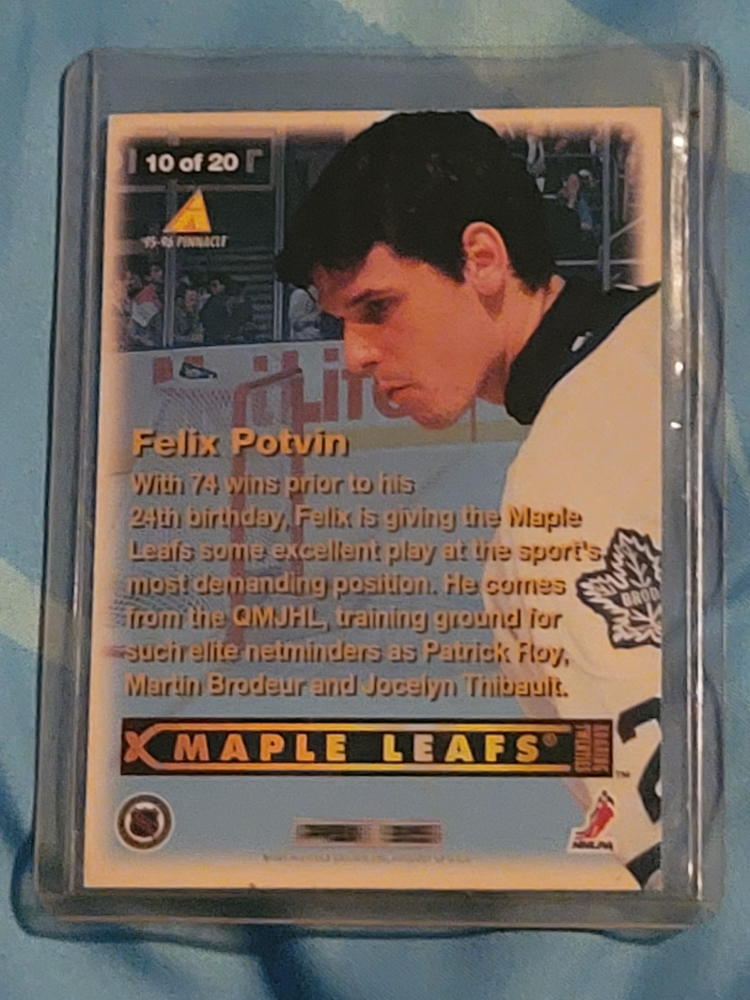 Felix Potvin Maple Leafs Hockey Card - photo 2