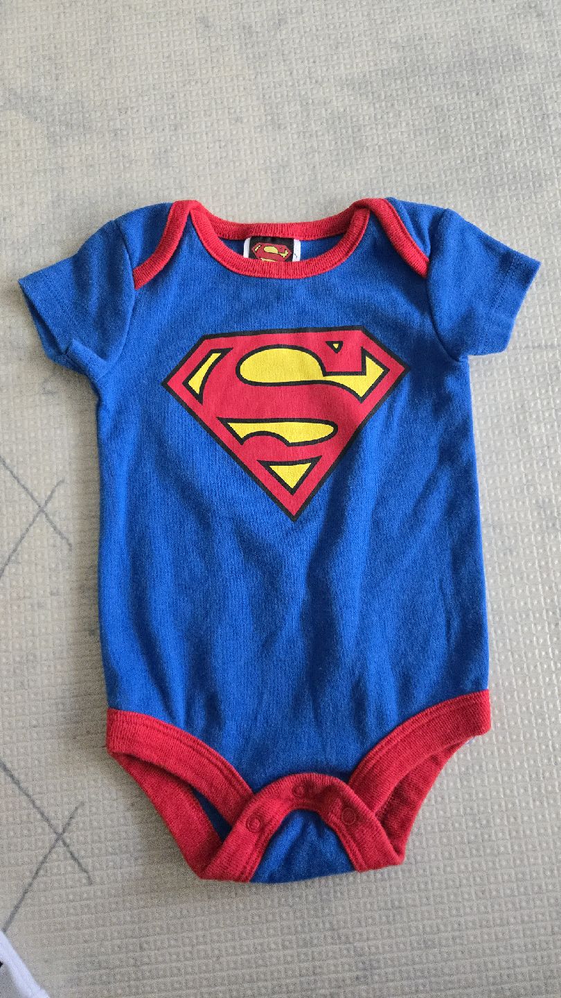 Superman Baby Bodysuit Size 3 Month
