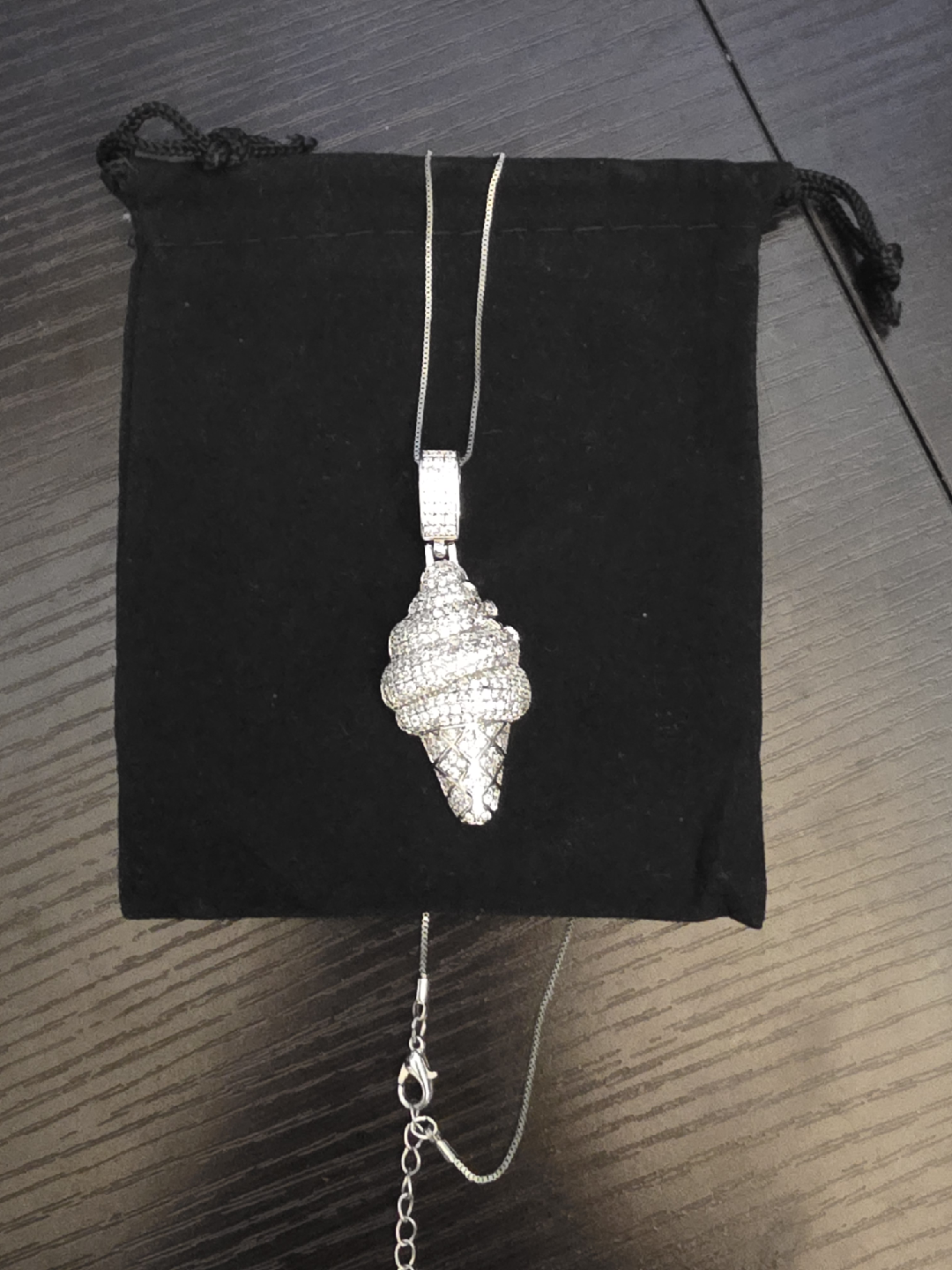 Ice Cream Cone Pendant Necklace