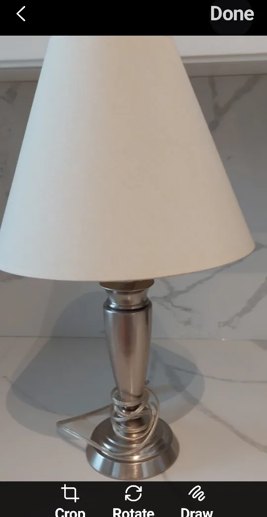 Table Lamp - Beige Shade, Silver Base image indicator(4)