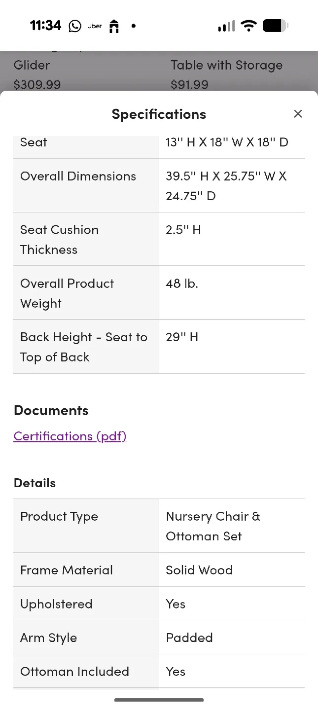 Isabelle & Max Goslinga Glider and Ottoman - Blue/White image indicator(4)