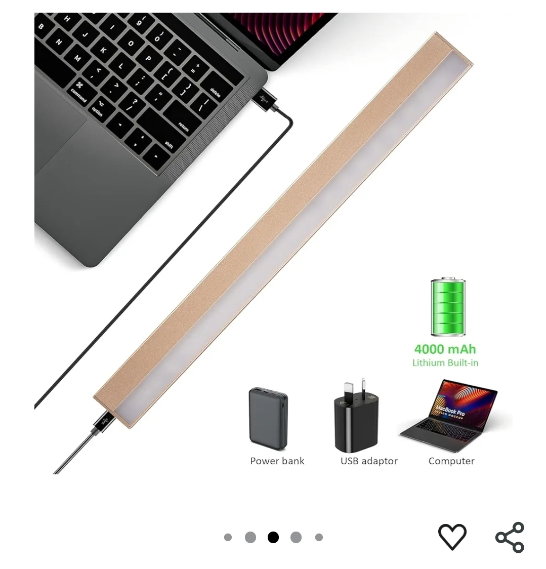 Portable LED light strip - Gold - photo 3