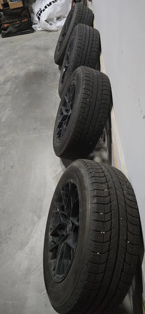 Michelin X-Ice Snow Tires on Black Rims - Set of 4 image indicator(10)