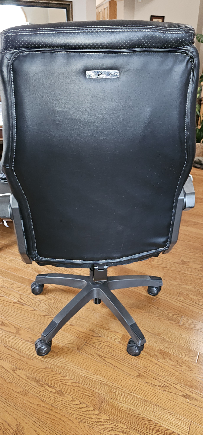 Black Leather Office Chair. GUC. $60. - photo 5