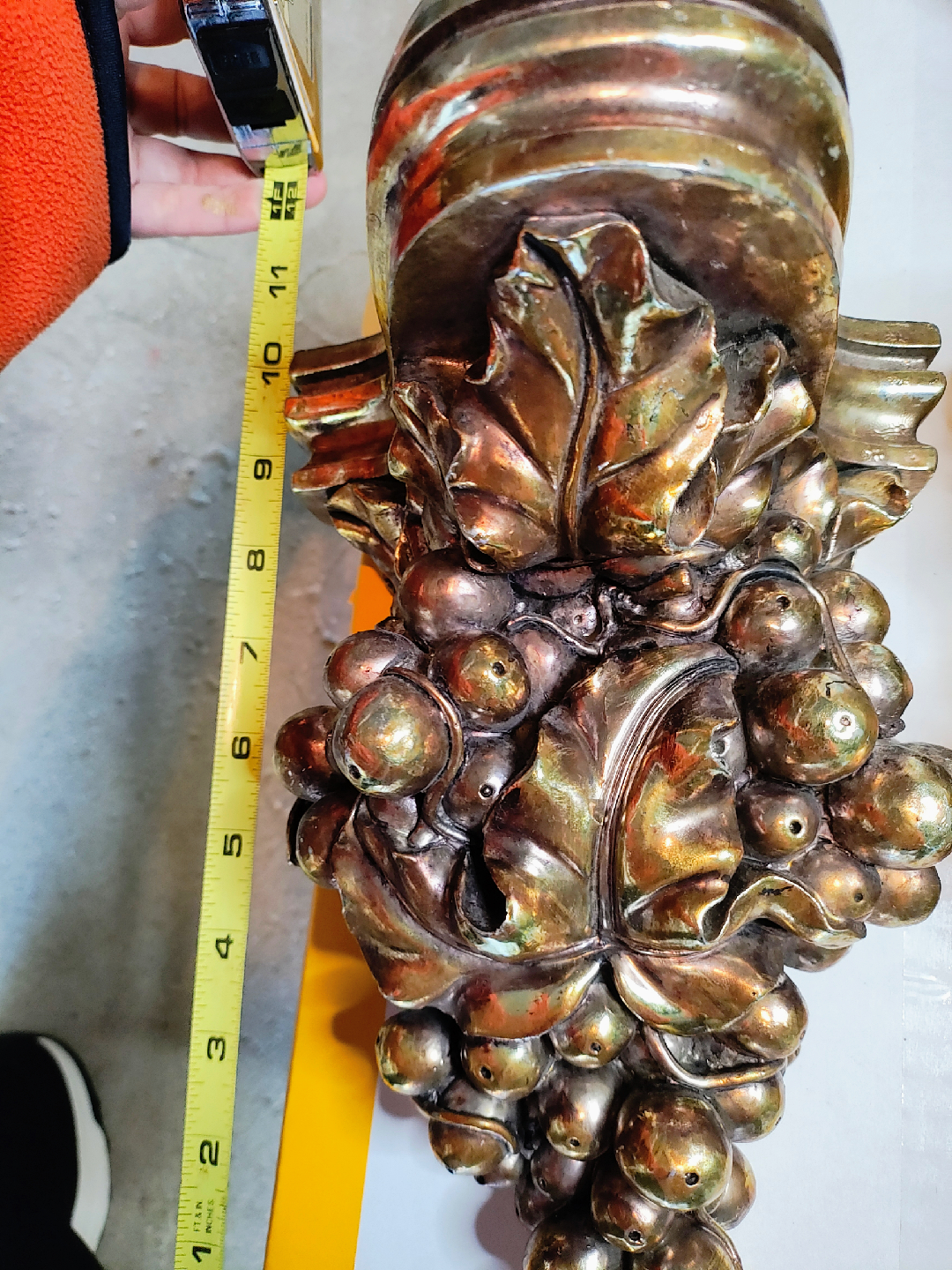 Vintage Gold Grape Wall Sconces - Pair - photo 4