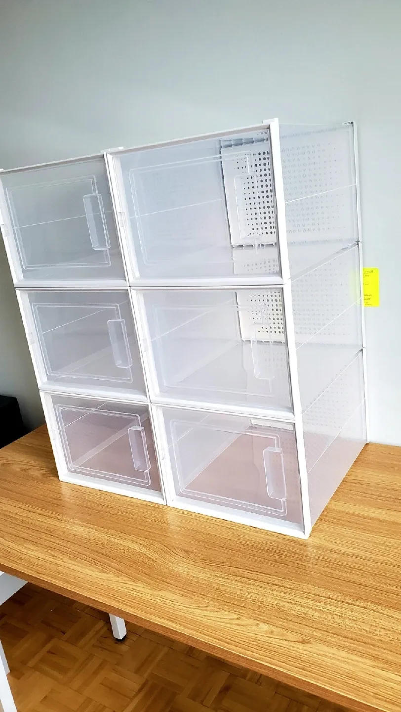 18-pack Stackable Shoe Storage Boxes White *new image indicator(2)