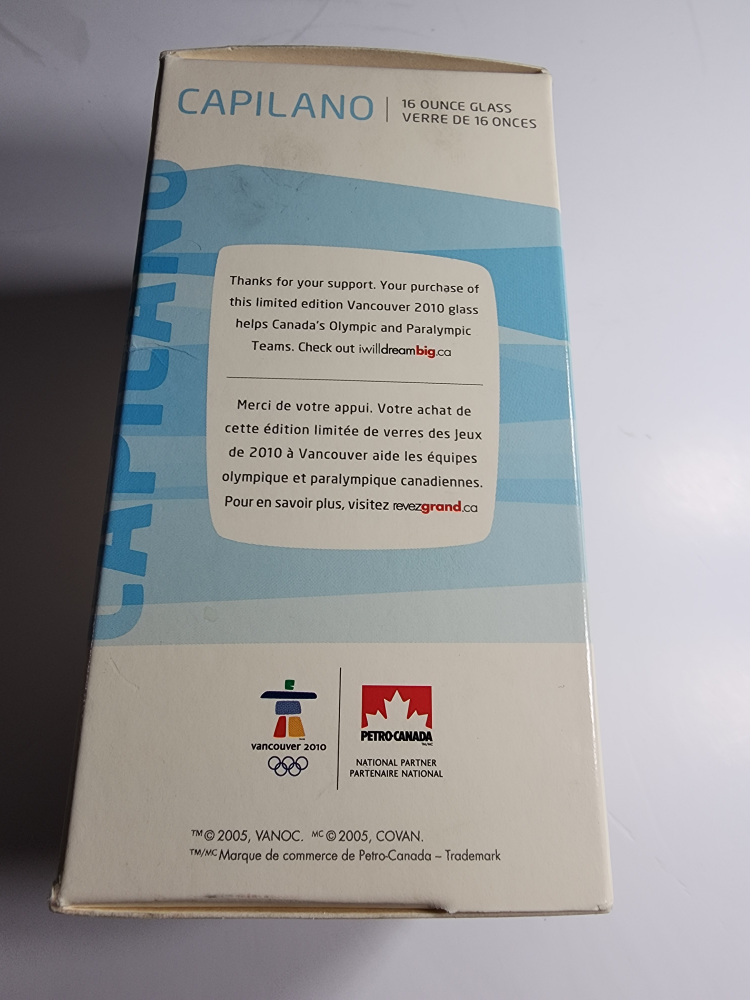 Vancouver 2010 Olympics Capilano 16oz Glass - Limited Edition - photo 5
