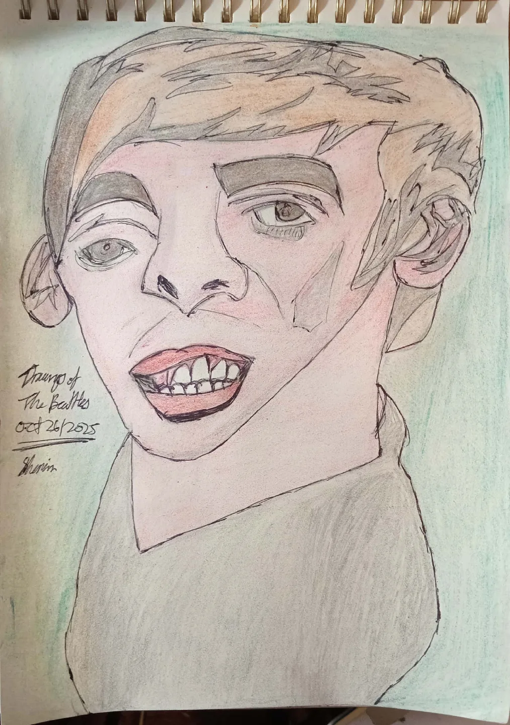 The Beatles Drawing Illustration by custom artist Sherwin image indicator(4)