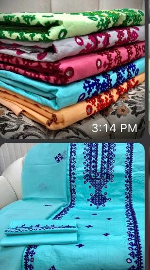Embroidered Salwar Kameez Fabric - Dress Material