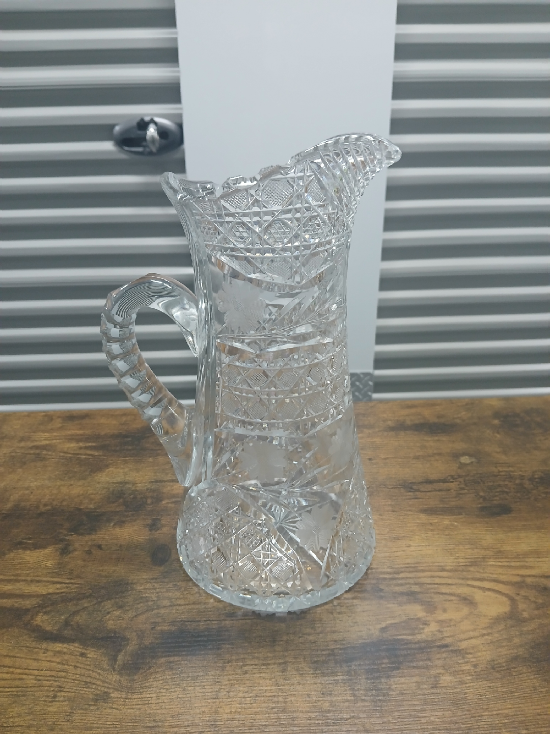 Vintage Cut Crystal Pitcher