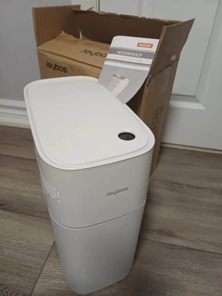 Joybos Waterproof Sensor Trash Can - White thumbnail