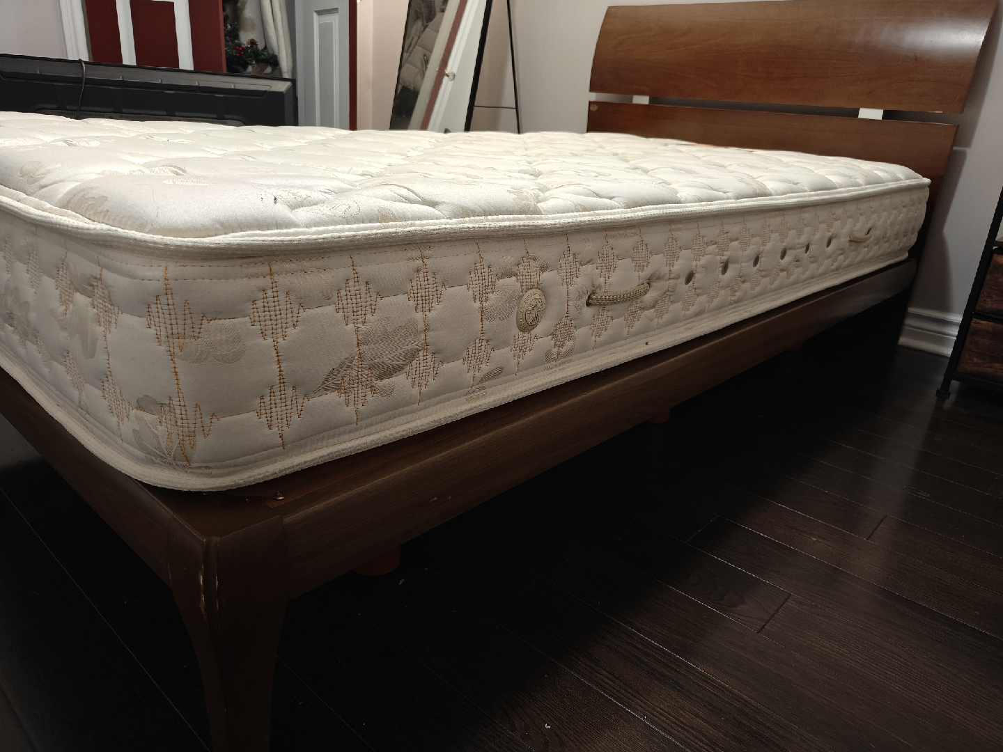 Twin Mattress and Premium Wood Bed Frame - Must Go! - photo 3