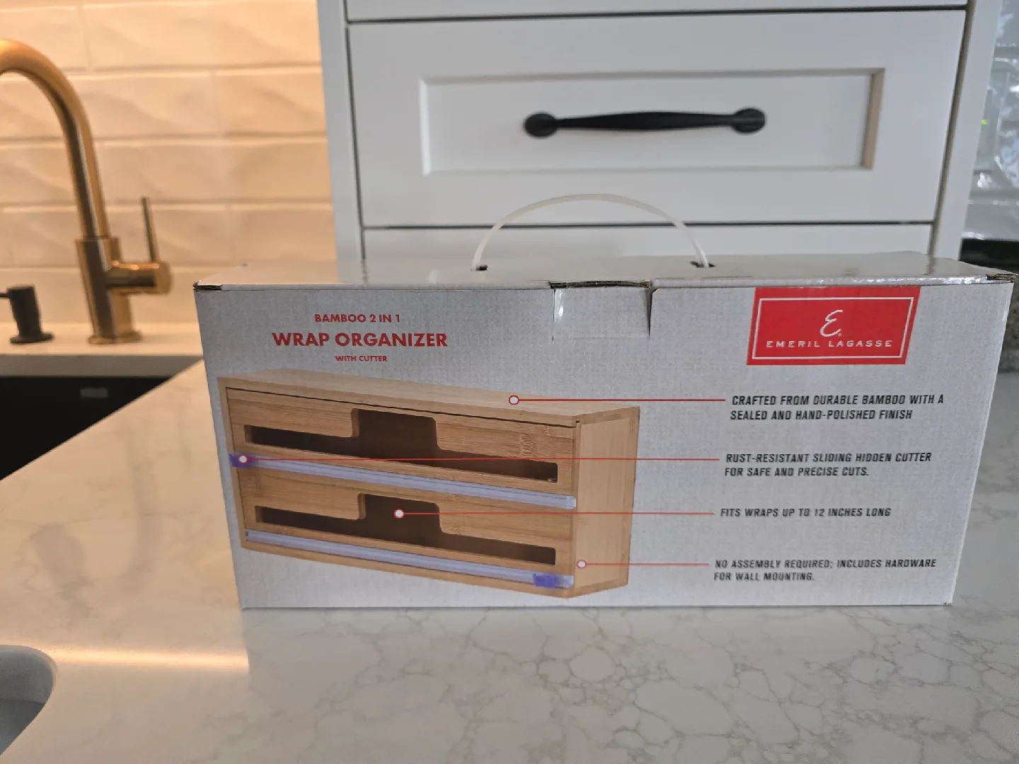 Emeril Lagasse Bamboo 2 in 1 Wrap Organizer - New image indicator(2)