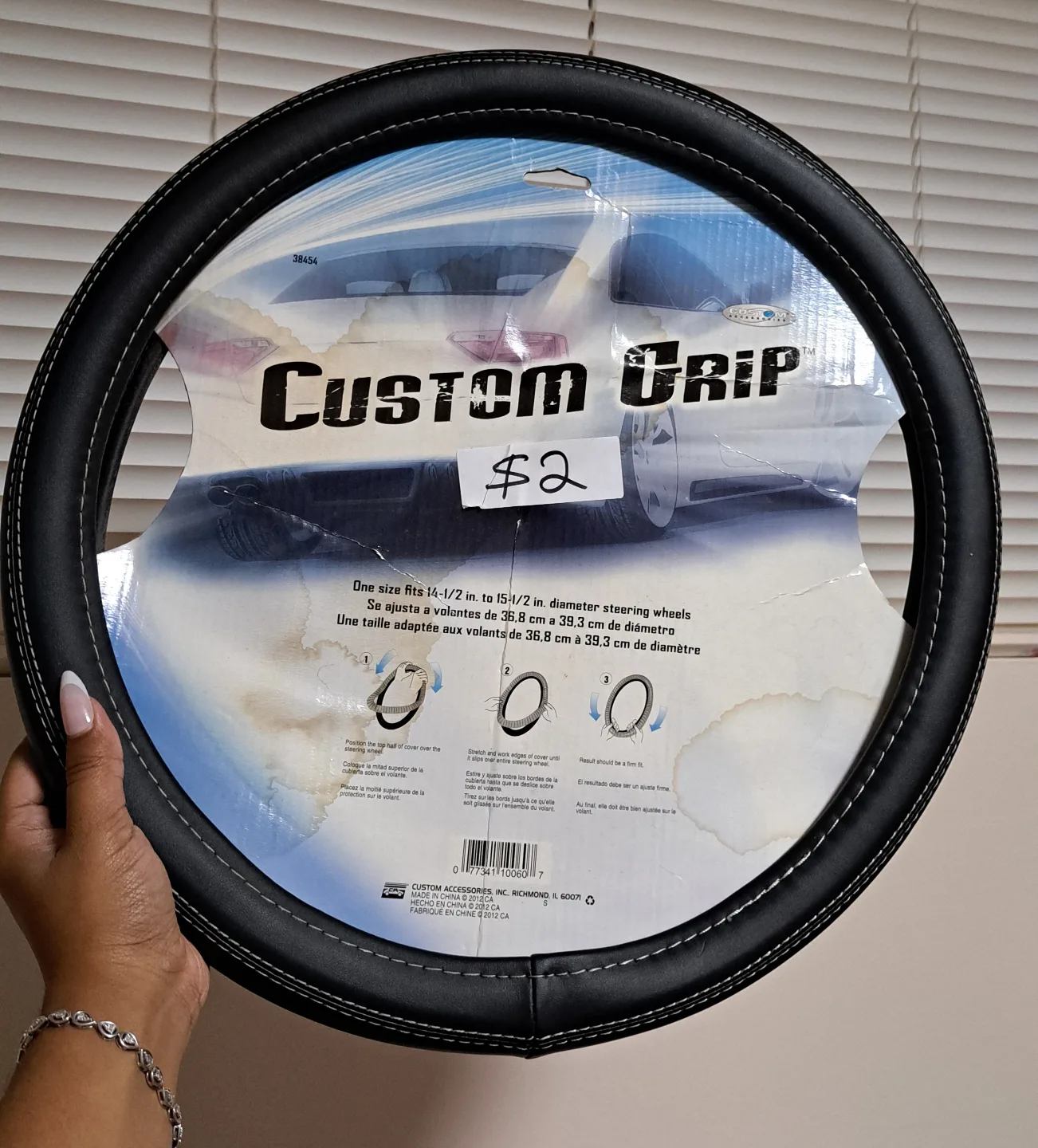 Grip Steering Wheel Cover - Fits 14.5"-15.5" thumbnail