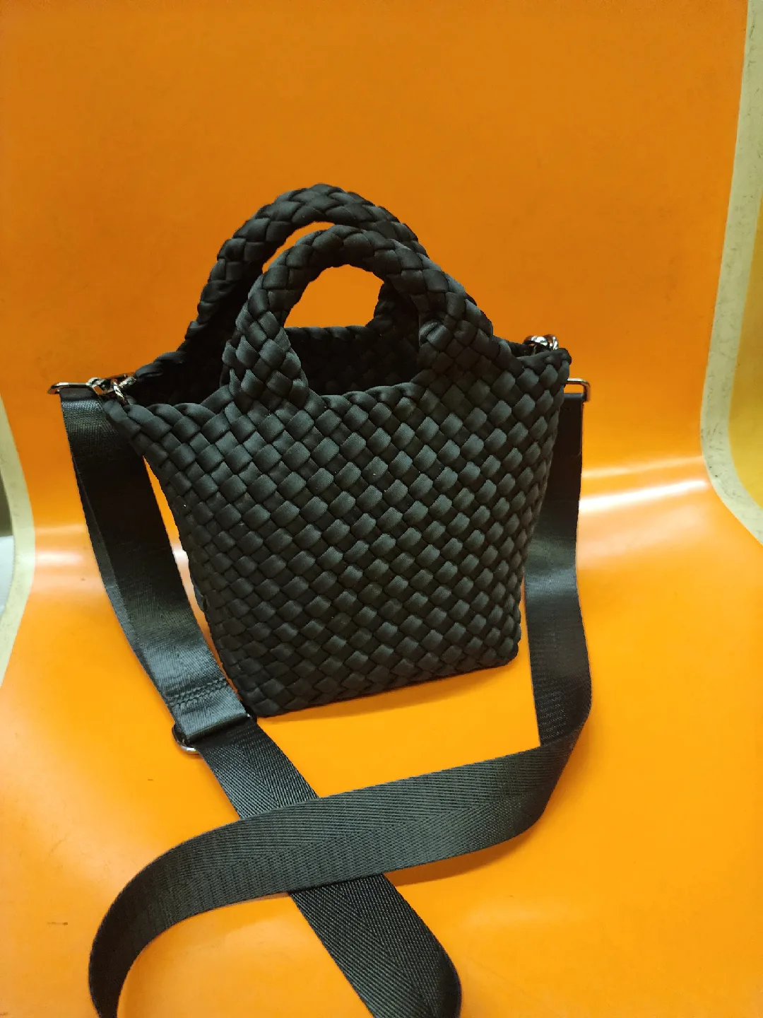 Nachedi Black Woven Crossbody Bag image indicator(5)