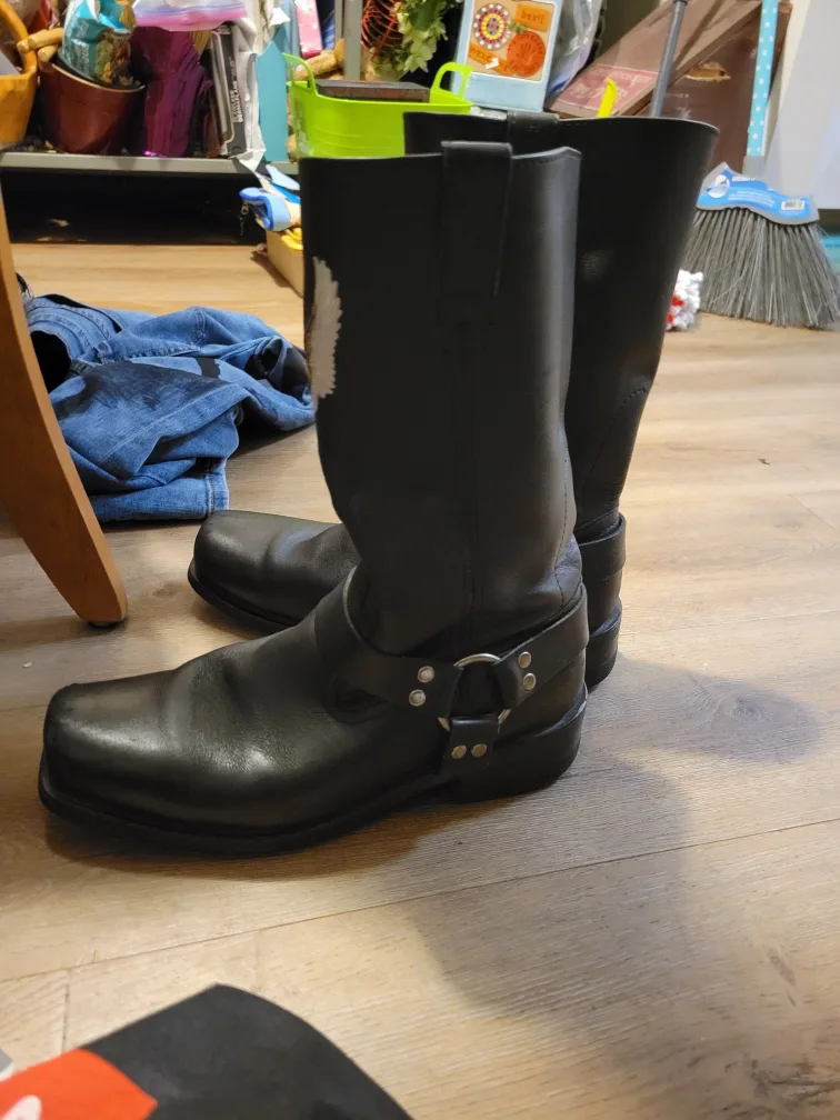 Harley Davidson Black Leather Motorcycle Boots image indicator(4)