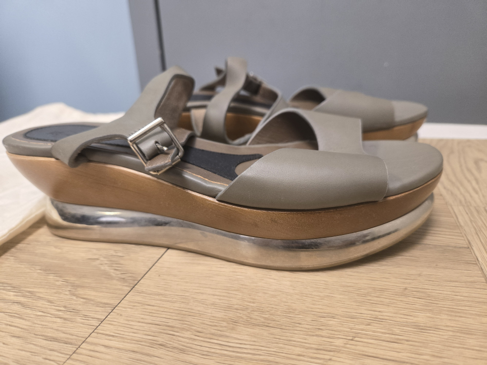 Marni Grey Leather Platform Sandals - photo 4