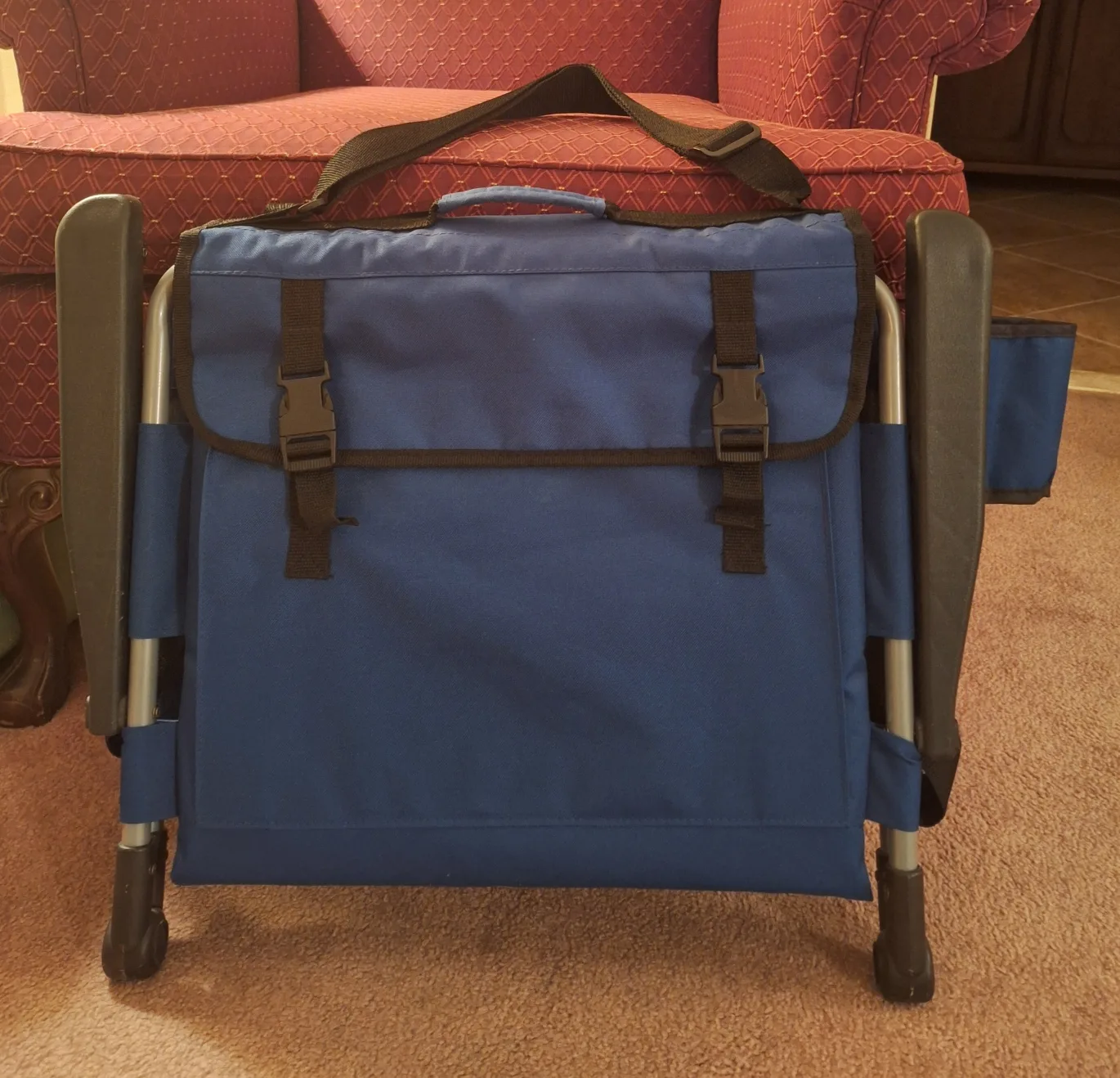 Broadstone Folding Stadium/Bleacher Padded Seat - Blue image indicator(2)