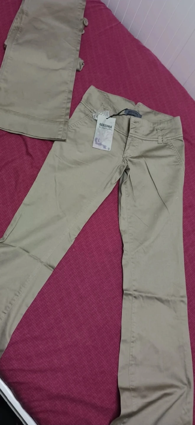 Bershka Beige Trousers - Size EUR 32 #Cleanout - photo 2