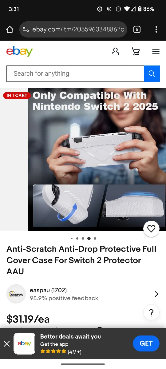 Easpau Anti-Scratch Protective Case for Switch 2 image indicator(4)