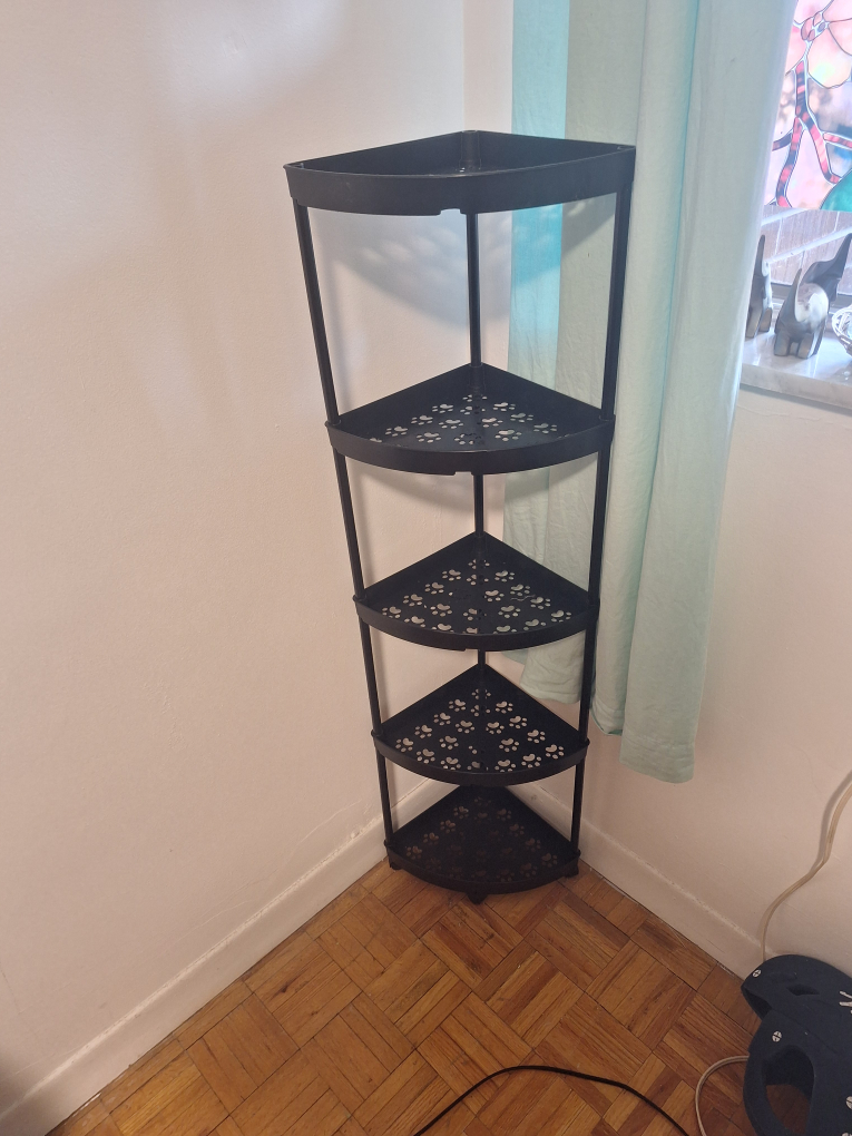 Black Corner Shelf Unit