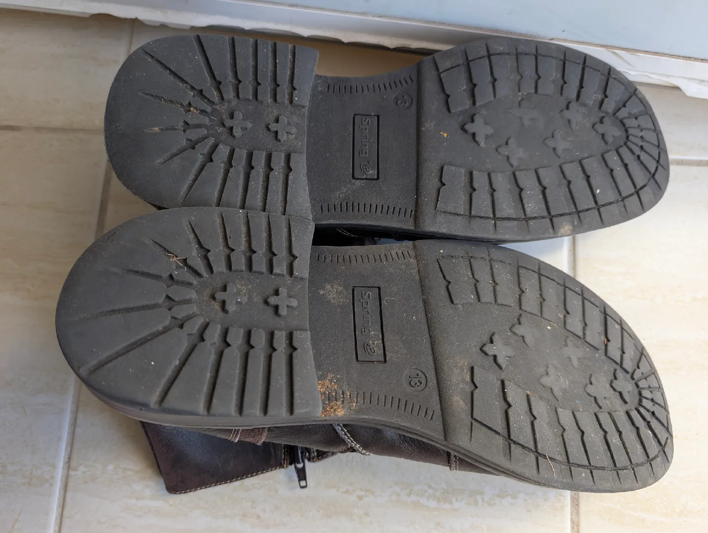 Spring Brown Leather Boots - Size 13 image indicator(5)