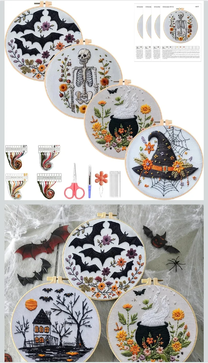 Halloween Embroidery Starter Kit thumbnail